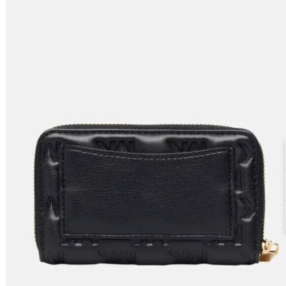 Michael Kors ZA Jet Set Small Card Case Wallet Quilt Logo name black - Picture 3 of 11